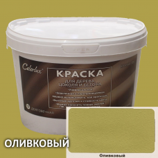 1 Colorlux Краска для цоколя и дерева, ОЛИВКОВЫЙ 10кг