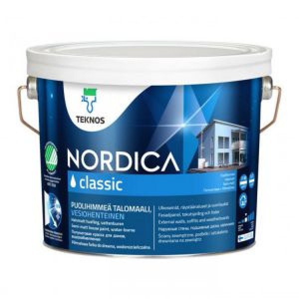 Краска Teknos Nordica Classic, 2.7л купить с доставкой