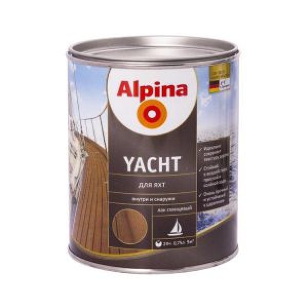 Альпина Alpina лак яхтный, 0.75л купить с доставкой