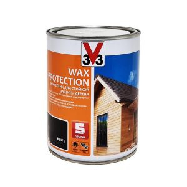 V33 wax protection антисептик для дерева, 0.9л купить с доставкой