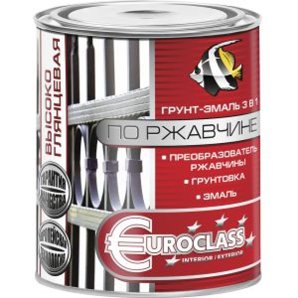 Эмаль по ржавчине Euroclass, 0.9кг купить с доставкой