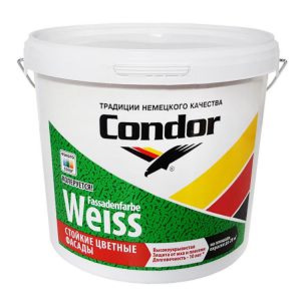Краска Condor Fassadenfarbe Weiss, 7.5кг купить с доставкой