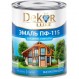 Эмаль ПФ-115 DEKOR , 1.8кг купить с доставкой