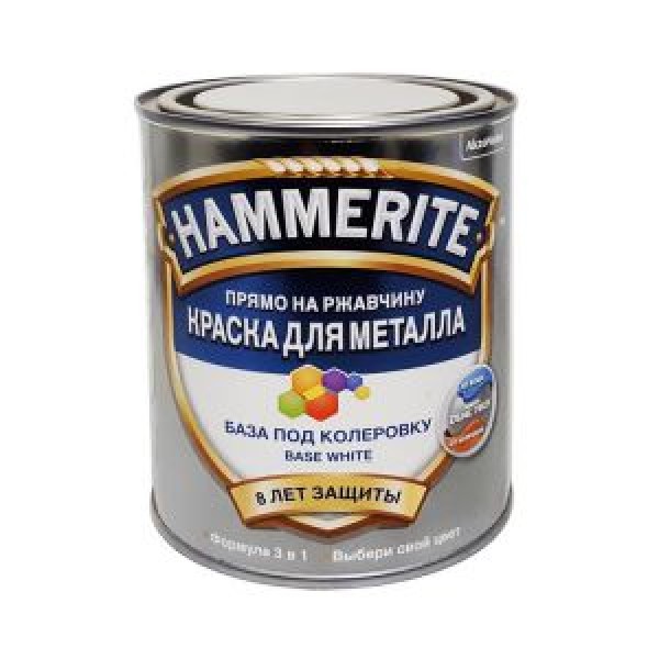 Краска Hammerite 3в1 база под колеровку, 0.65л купить с доставкой