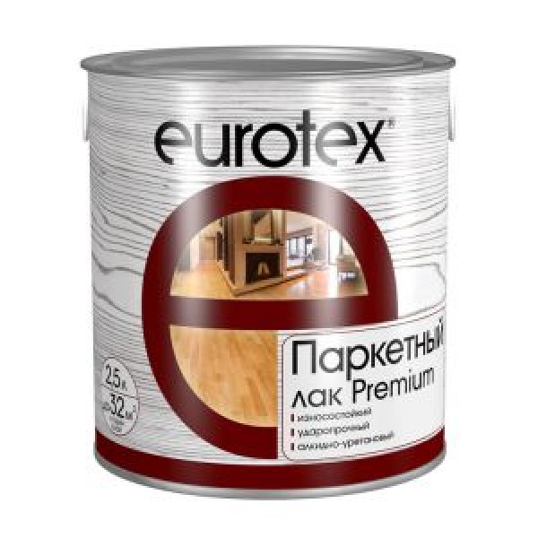 Лак Eurotex Premium паркетный, 2.5л купить с доставкой